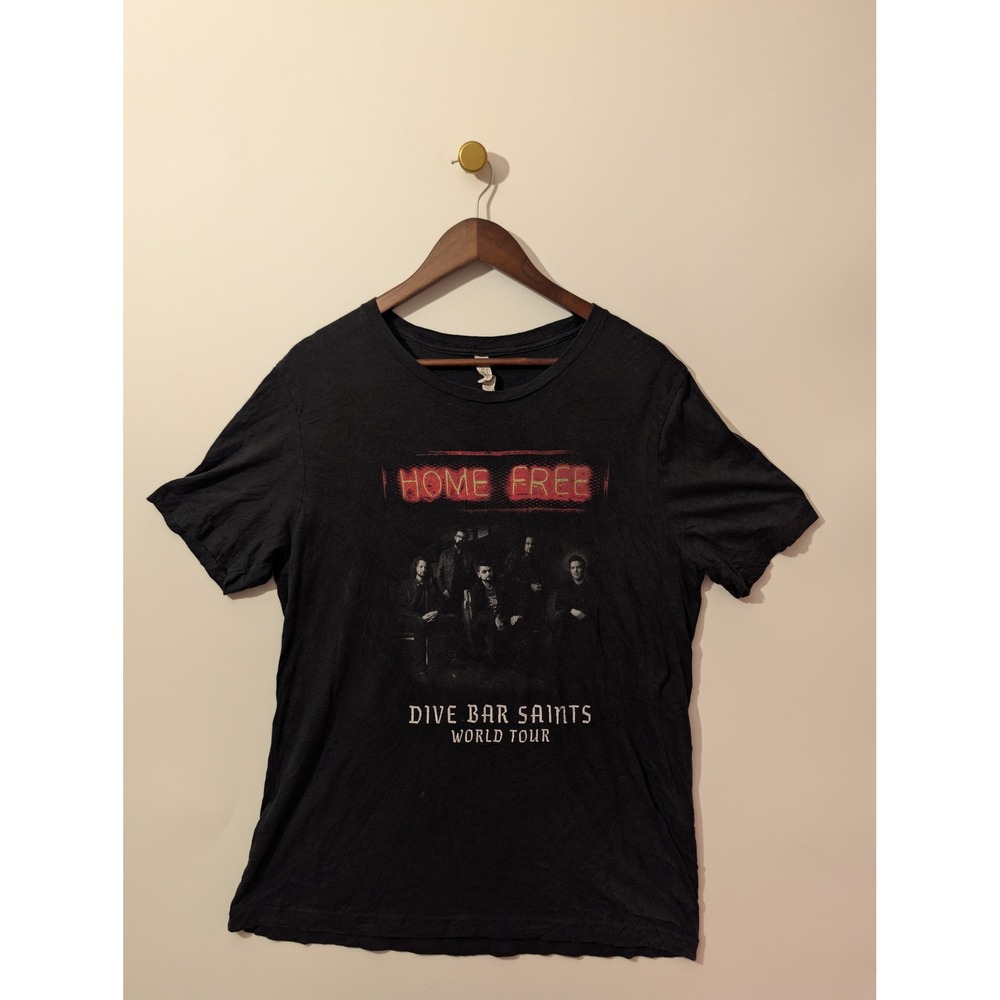 Home Free T Shirt Mens Large Black Excellent Dive Bar Saints World Tour Graphic